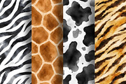 Watercolor Seamless Animal Patterns, a Pattern Graphic by Iryna Denysova (Thumbnail 4 of 10)