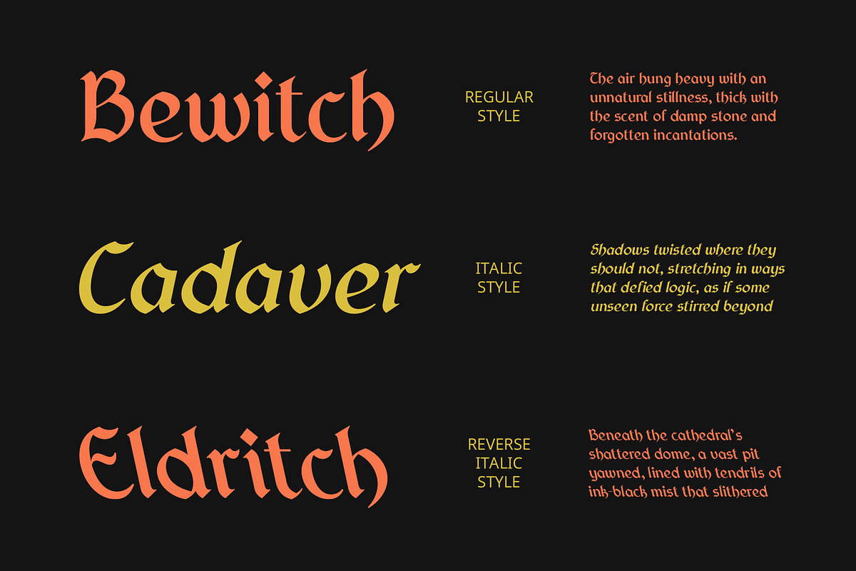 CS Amenity – Gothic Uncial Font, a Blackletter Font by Craft Supply Co. (Photo 4 of 8)