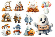 Halloween & Fall Ghost Clipart, an Illustration by Dream Creation (Thumbnail 4 of 4)