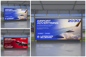 Airport Advertising Billboard Mockup, an Advertising Mockup by Unerispace