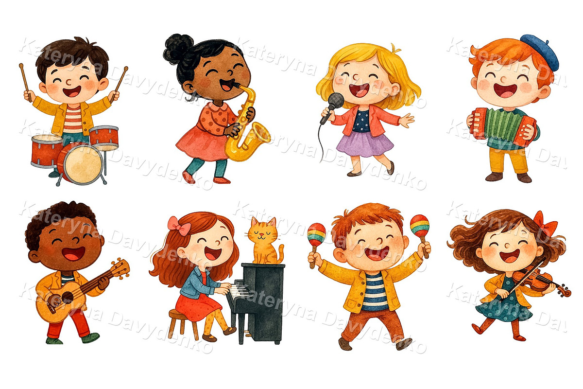 Kids music Children activities set, a Person Illustration by Bubert Art (Photo 1 of 4)
