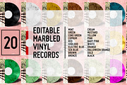 20 Marbled Vinyl Records - Mockup, a Product Mockup by this is awsm (Thumbnail 2 of 23)
