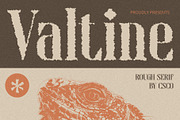 Valtine Rough, a Serif Font by Craft Supply Co. (Thumbnail 1 of 8)