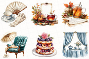Watercolor Autumn Tea Party Clipart, an Illustration by OK Design (Thumbnail 5 of 5)