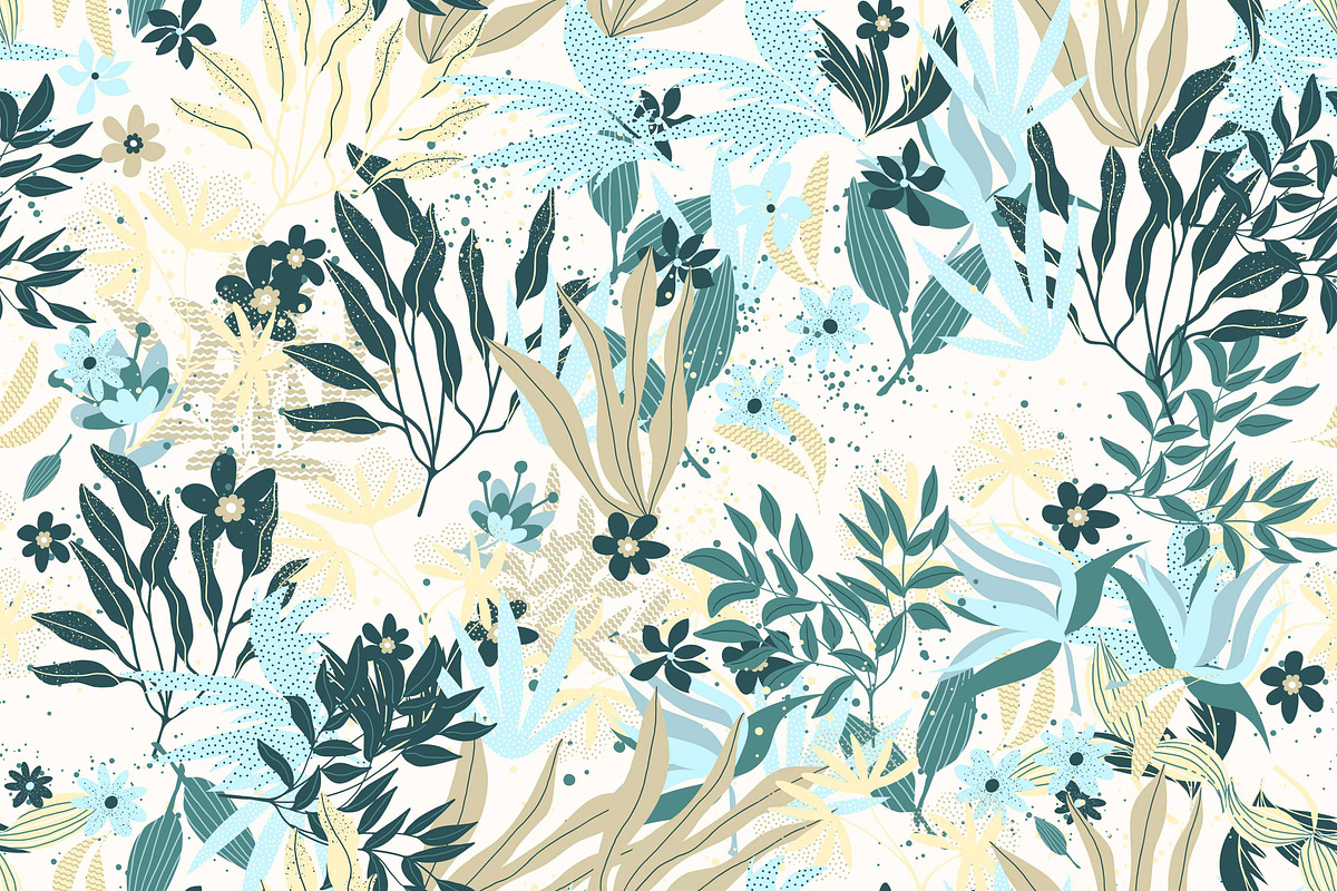 flat abstract floral concept, a Pattern Graphic by AAN Seamless Shop (Photo 2 of 3)
