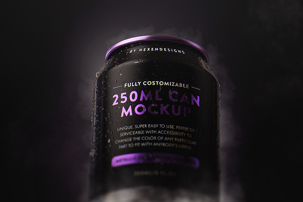 250ML CAN MOCKUP, a Product Mockup by HexenDesigns (Photo 1 of 10)