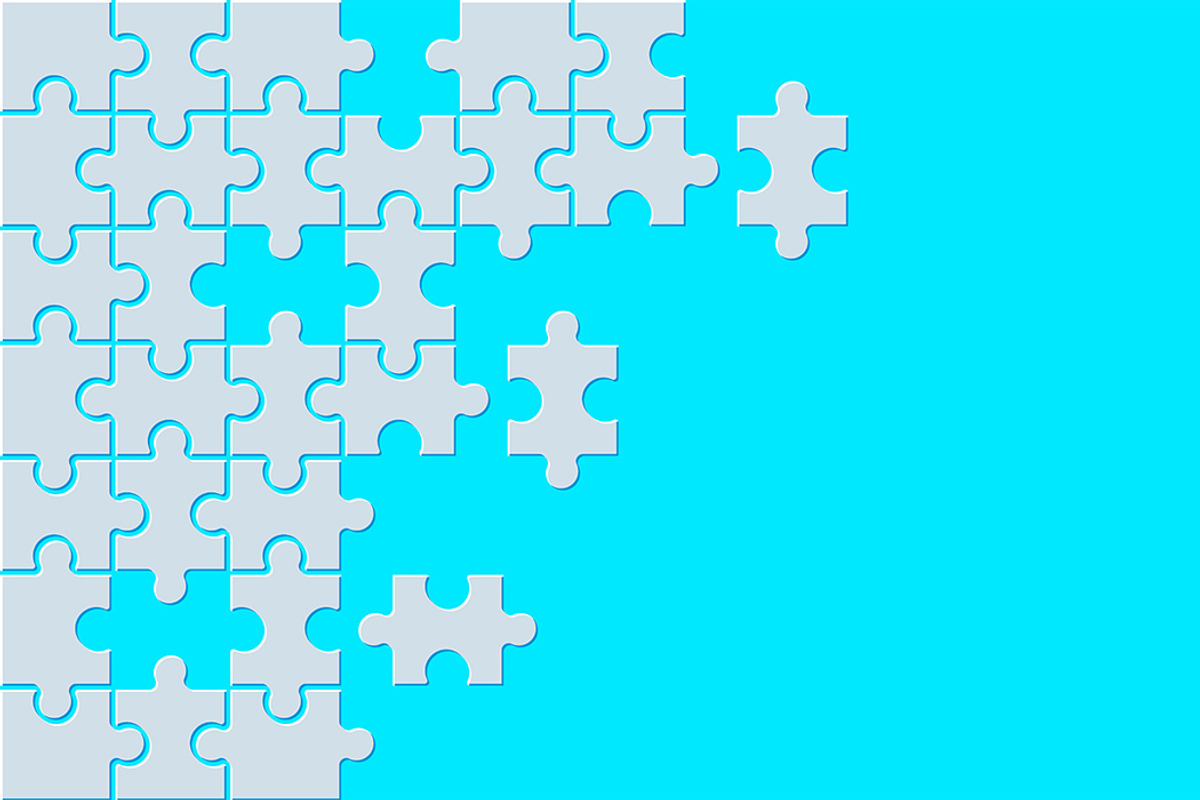 Puzzle pieces background, a Background Graphic by Volyk (Photo 2 of 5)