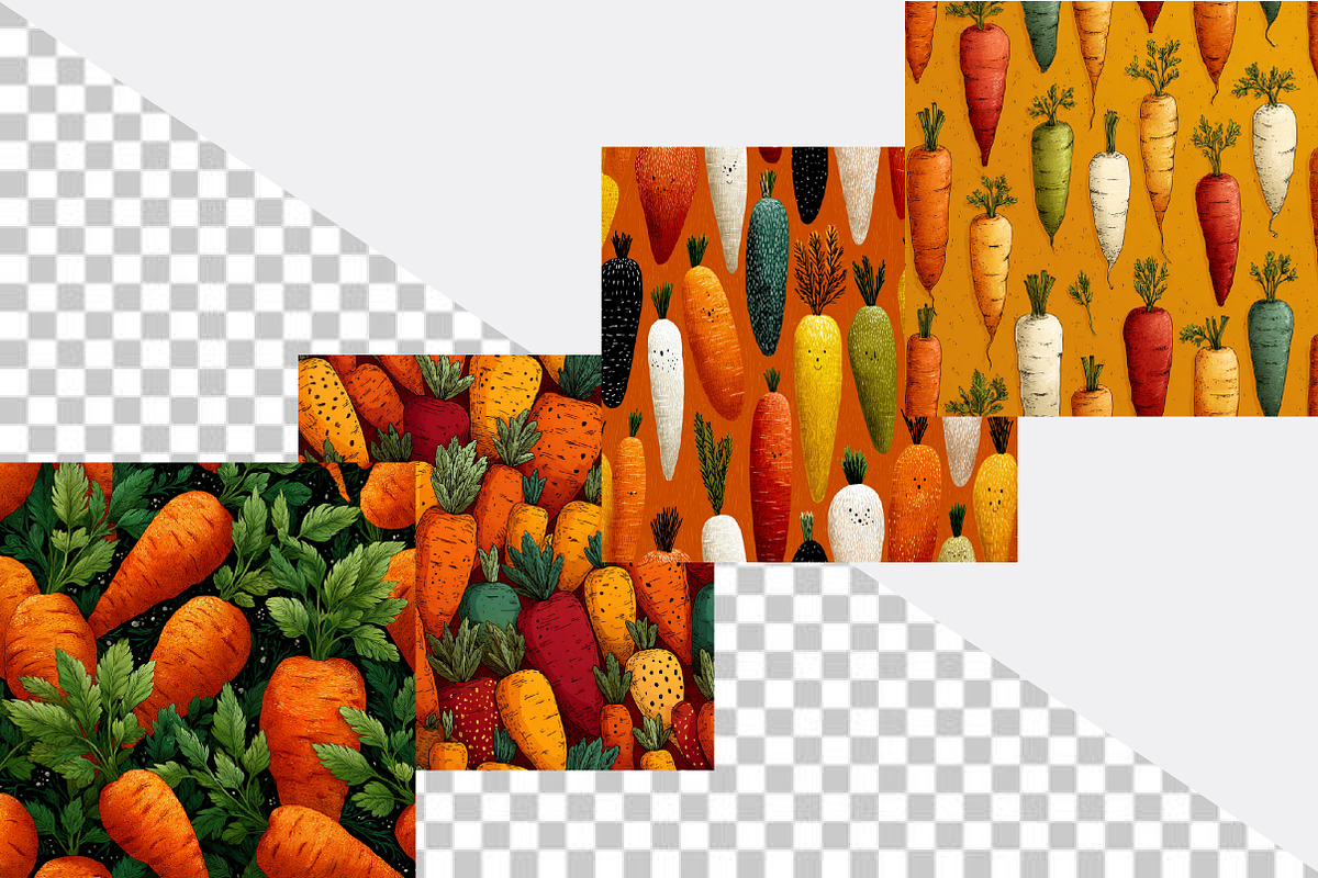 Seamless Carrot Pattern, a Pattern Graphic by SVGArt (Photo 2 of 8)