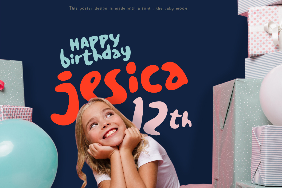THE BABY MOON - Display Font, a Font by Olexstudio (Photo 8 of 10)