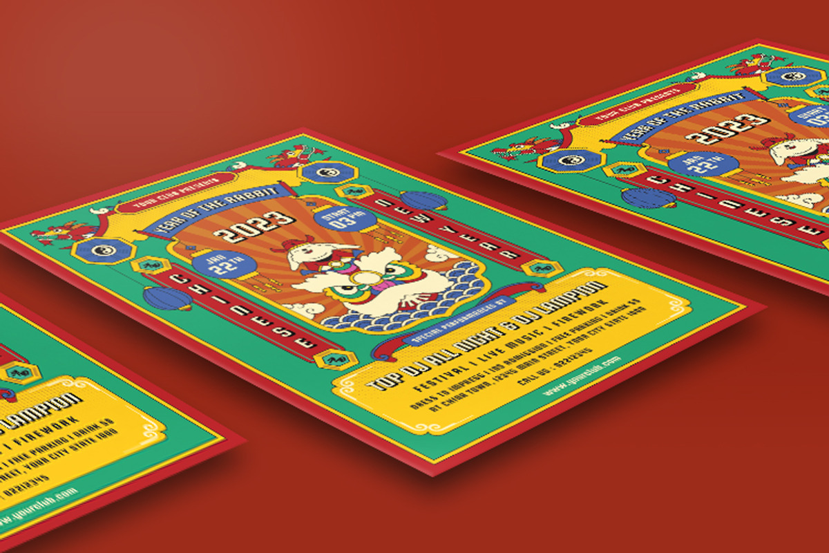 Chinese New Years Party Flyer 2023, a Templates & Theme by Totem Design Studio (Photo 6 of 6)