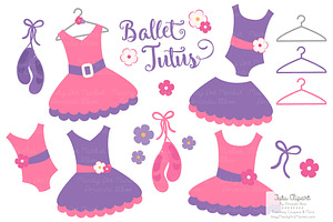 Crayon Box Girl Ballet Tutus Clipart, an Illustration by Amanda Ilkov