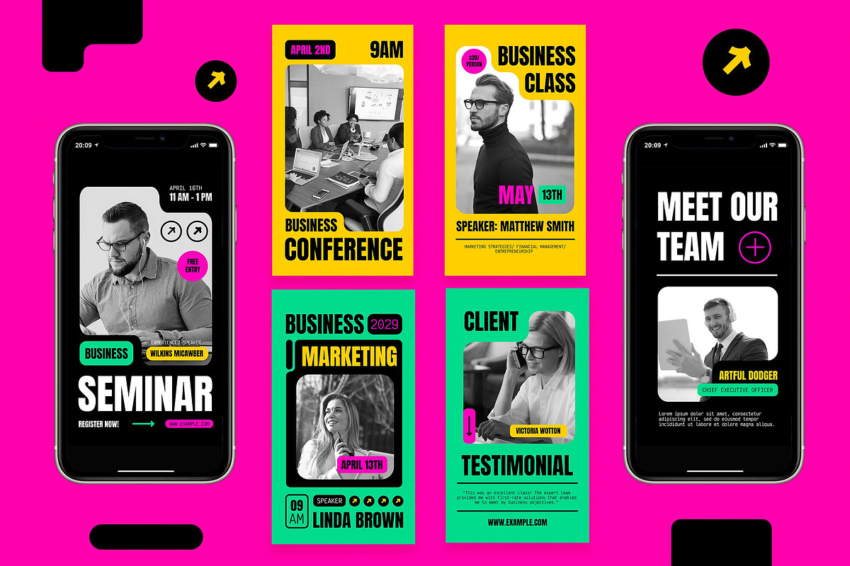 Yellow Bold Business Instagram Set, a Social Media Template by Aiyari Graphic (Photo 2 of 3)