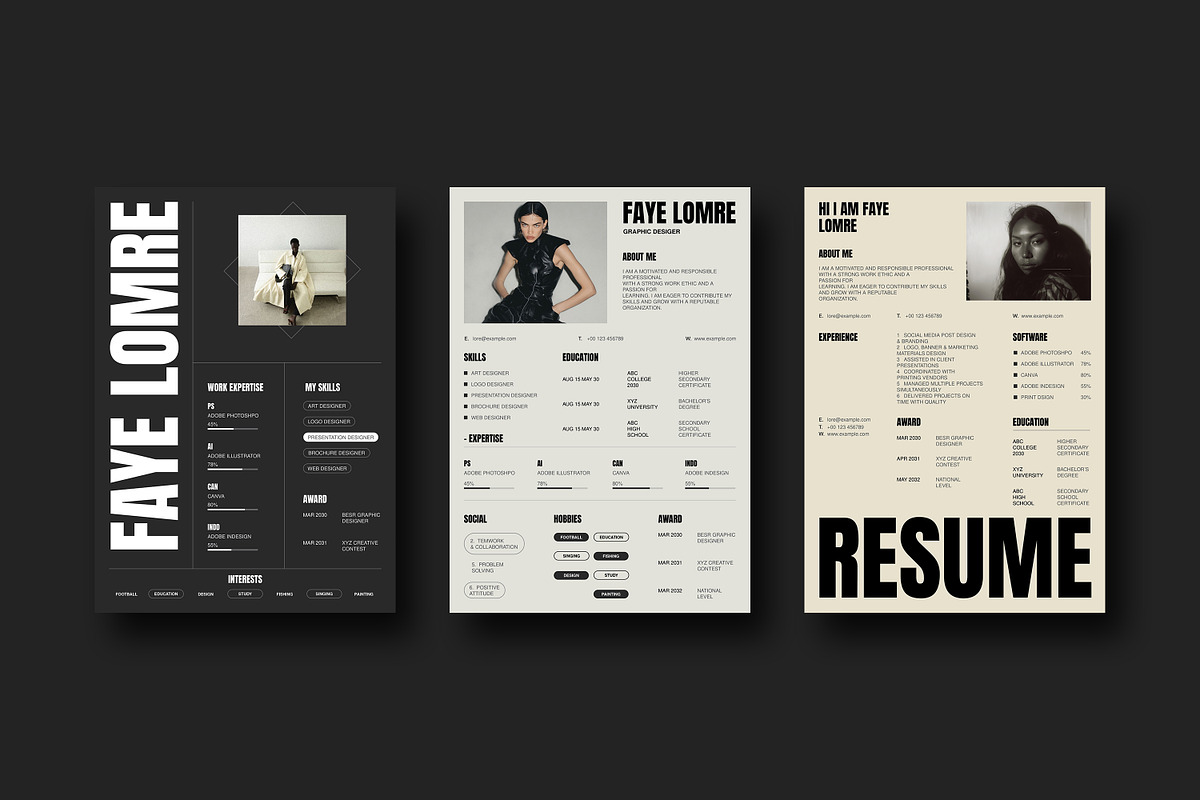 FAYE | Resume Kit, a Resume Template by SparkPro (Photo 4 of 7)