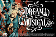 Dream Musical Typeface, a Serif Font by alit design (Thumbnail 1 of 20)