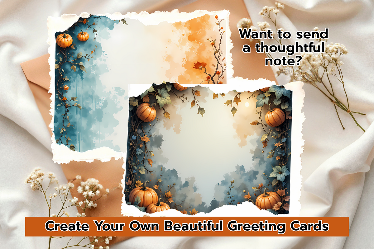 Fall Pumpkin Digital Paper Pack, a Background Graphic by LumiDigiPrints (Photo 4 of 7)