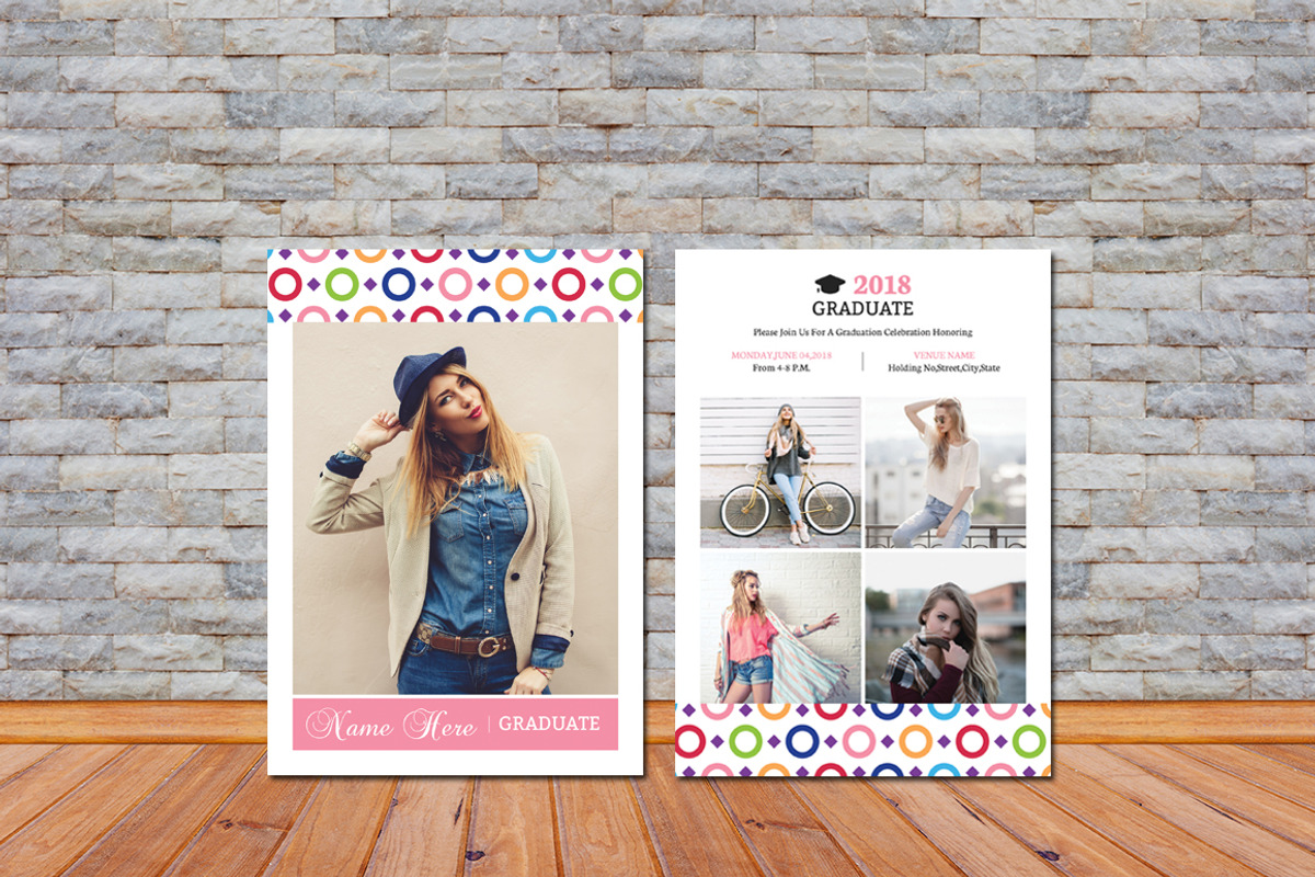 Graduation Invitation, a Card Template by Rimana_Templatehive (Photo 3 of 3)