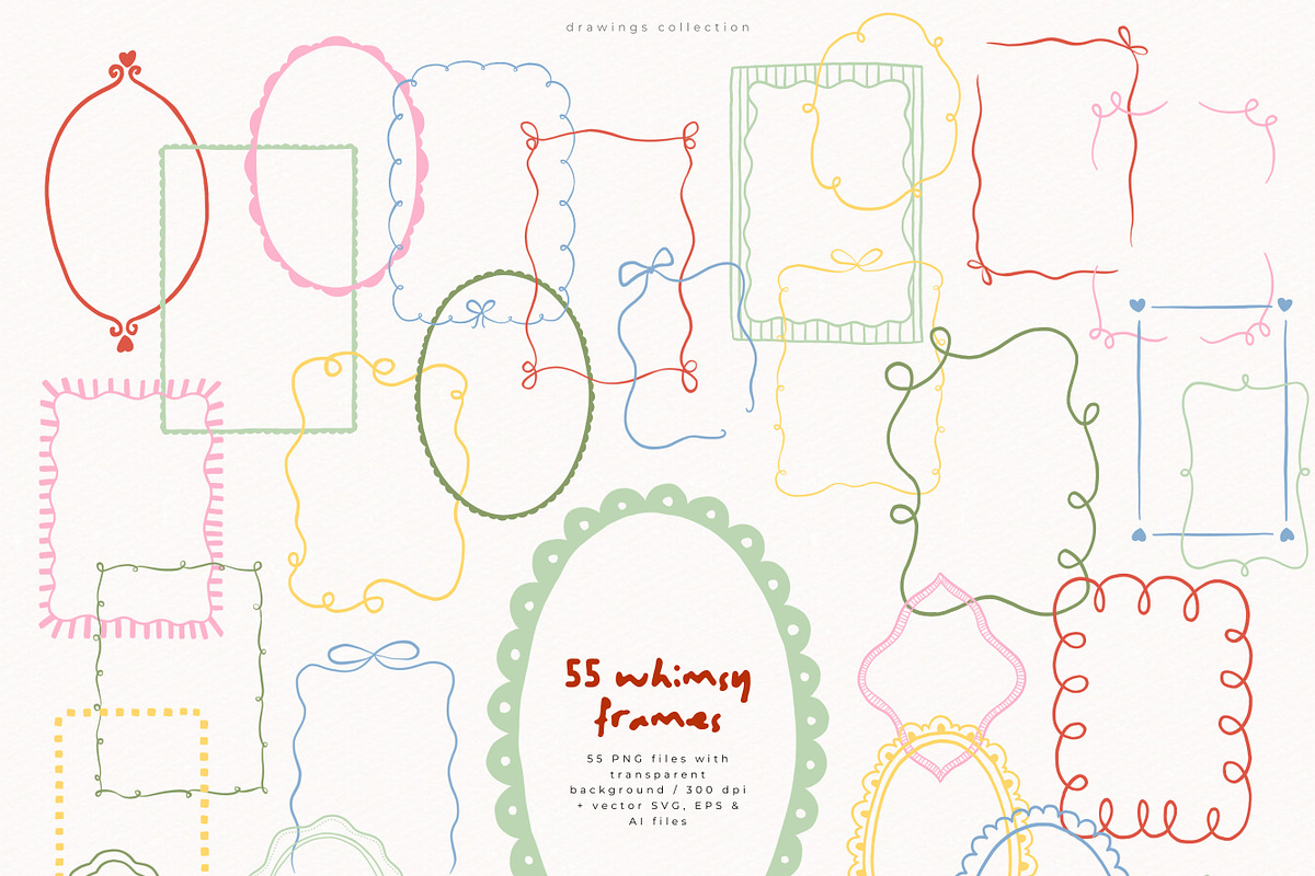 55 Whimsical Frames, a Decorative Illustration by PeDe Designs (Photo 6 of 9)