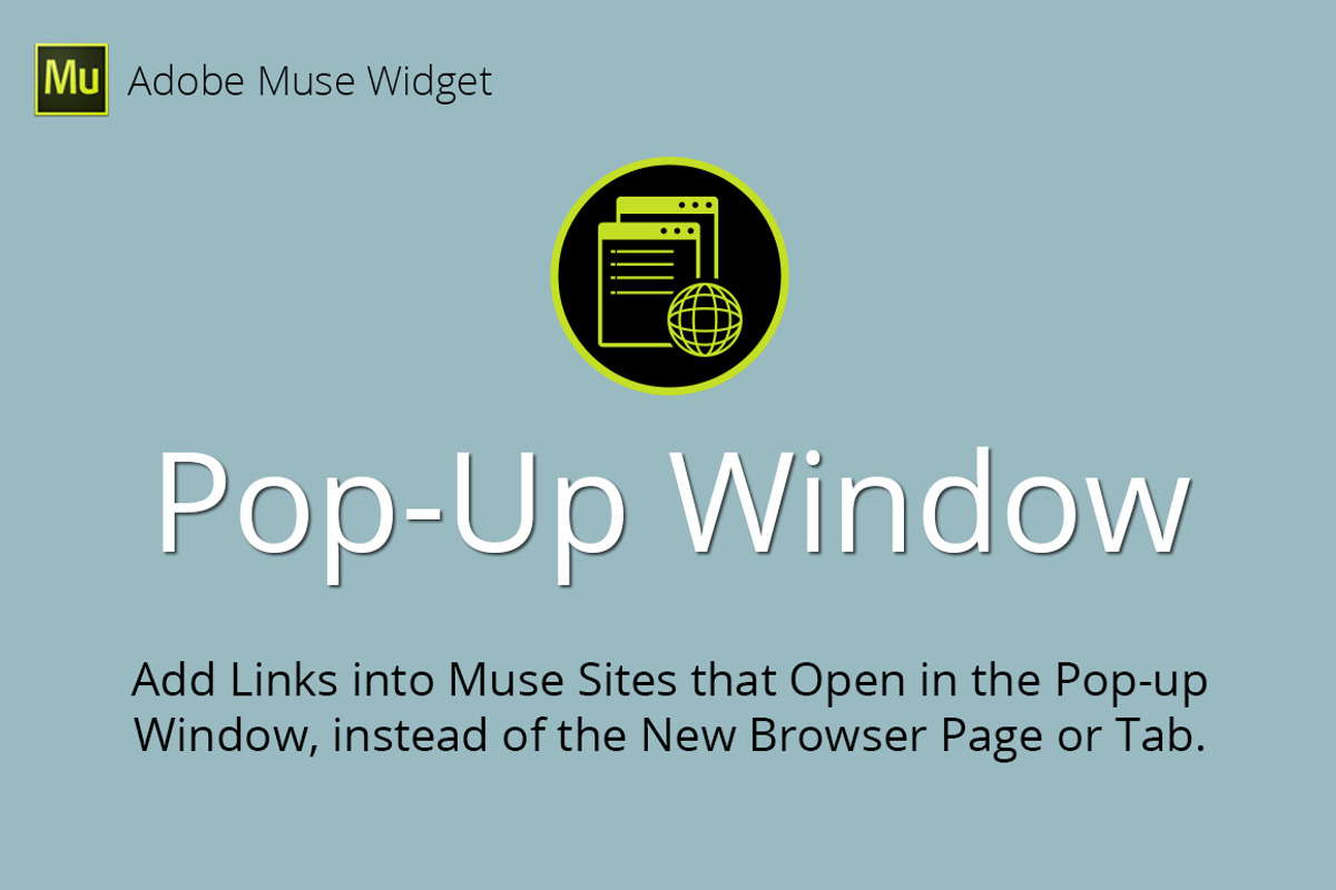 Pop-Up Window Adobe Muse Widget