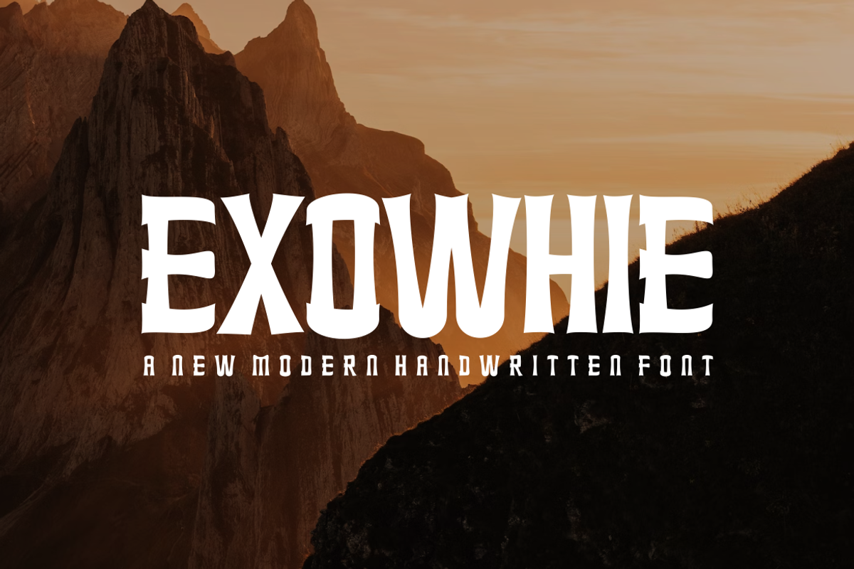 Exowhie - Font, a Handwritten Font by artchiles_design (Photo 3 of 5)