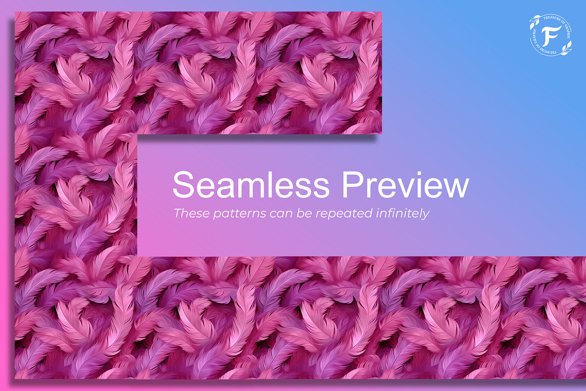 Pink Feathers Seamless Pattern, a Pattern Graphic by Forhadx5 (Photo 2 of 7)