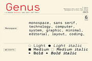 Genus - Monospace Sans Serif Font, a Sans Serif Font by Artistic & Unique (Thumbnail 13 of 15)