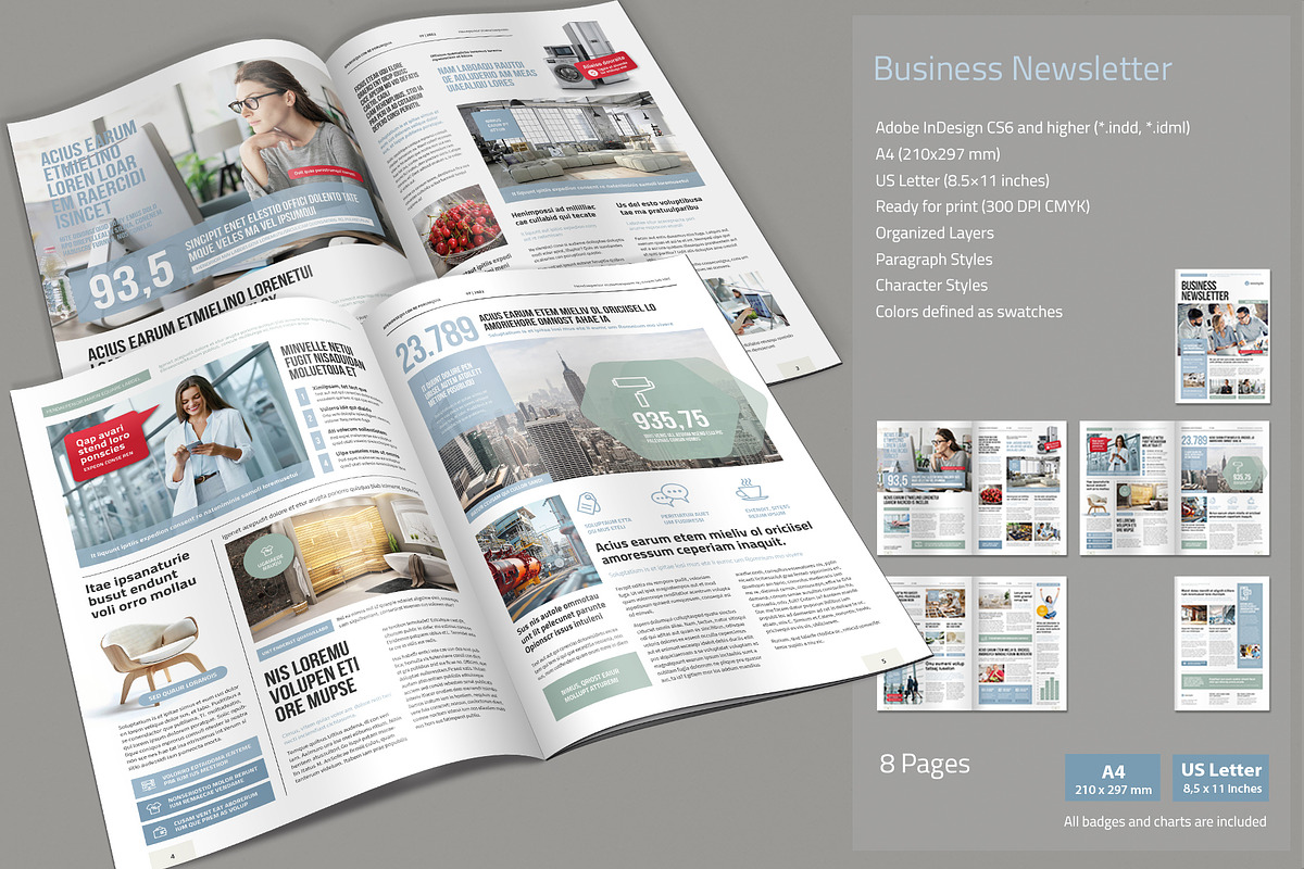 InDesign Corporate Newsletter, a Brochure Template by MrTemplater (Photo 3 of 3)