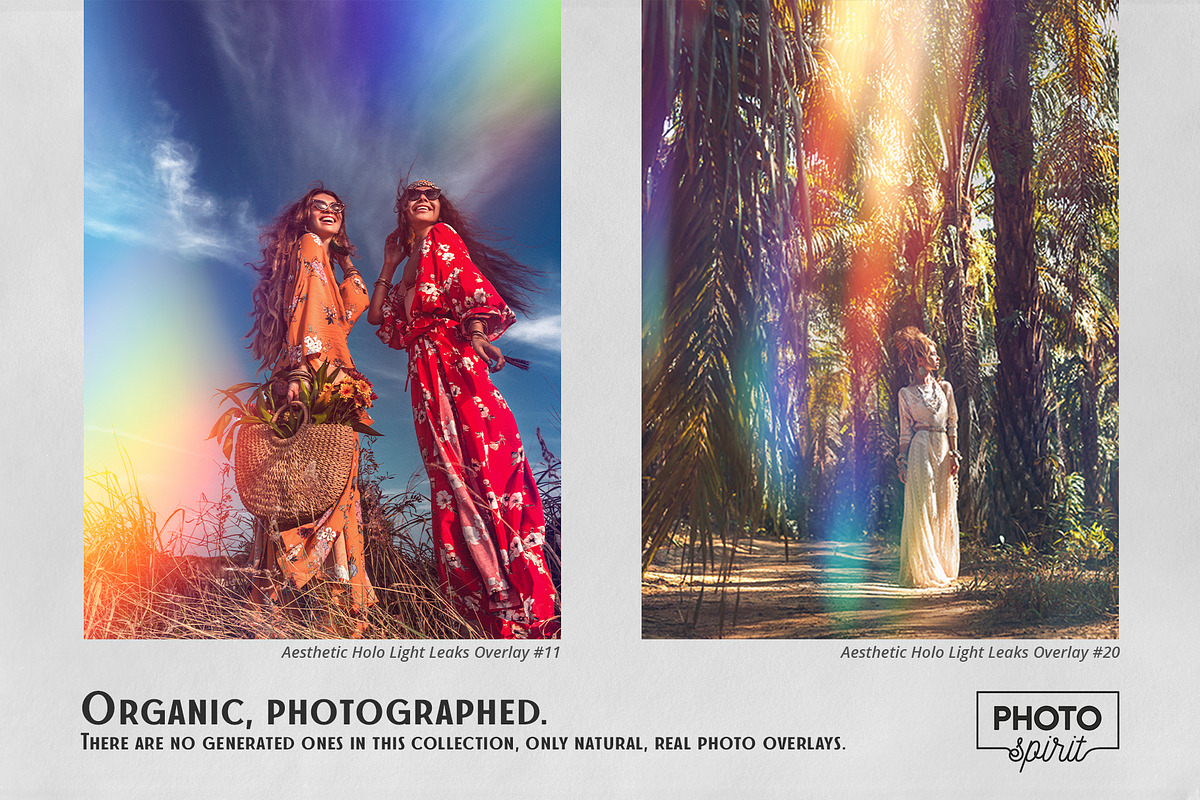 Aesthetic Holo Light Leaks Overlays, an Action Add-On by PhotoSpirit (Photo 3 of 8)