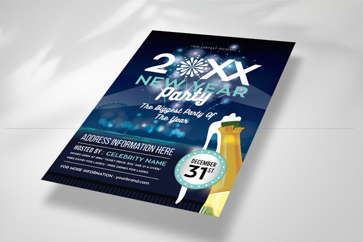 New Years Party Flyer, a Flyer Template by Totem Design Studio (Photo 4 of 7)