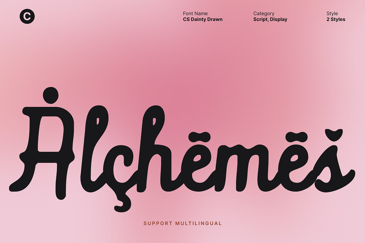 CS Dainty Drawn, a Script Font by Craft Supply Co. (Photo 6 of 8)