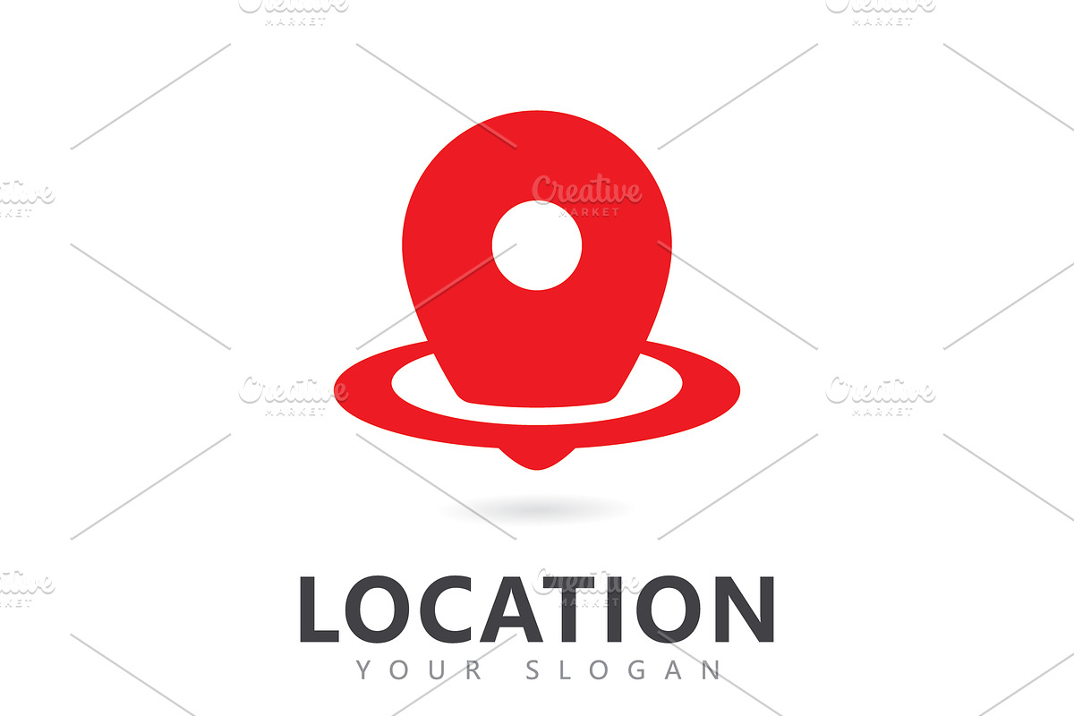 Abstract location pin logo icon, a Graphic by T.Vooka