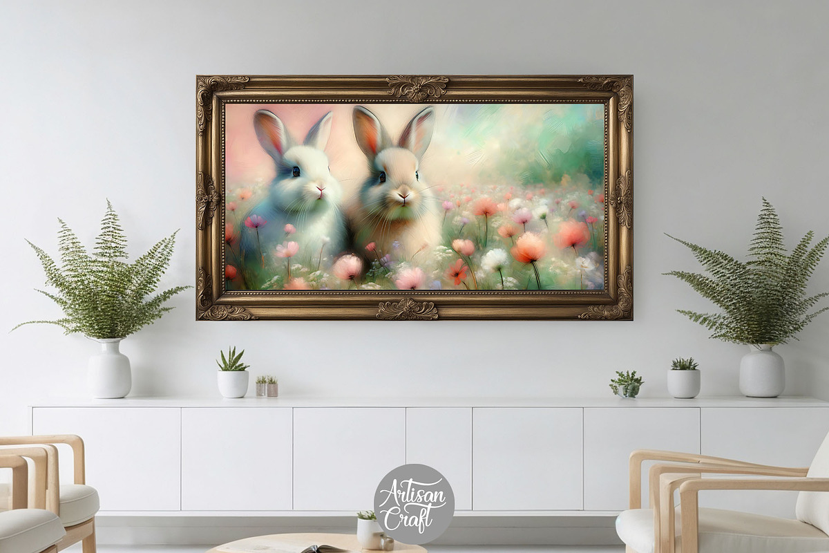 Easter bunny vintage Frame TV art, a Background Graphic by Artisan Craft (Photo 2 of 4)