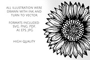 Sunflowers Outline Drawings, an Object Graphic by Dervik Art Store (Thumbnail 6 of 7)