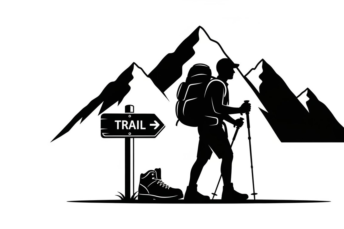 Hiking Adventure Silhouette Bundle, an Illustration by yasushie (Photo 7 of 51)