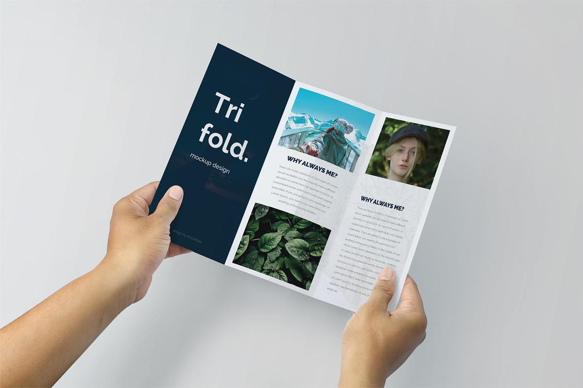 Trifold Brochure Mock-Up Set, a Print Template by Mockstore (Photo 9 of 11)