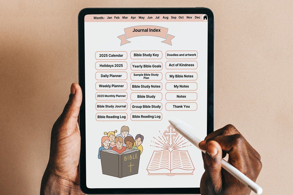 Digital 2025 Bible Study Journal, a Stationery Template by Shumaya (Photo 2 of 6)