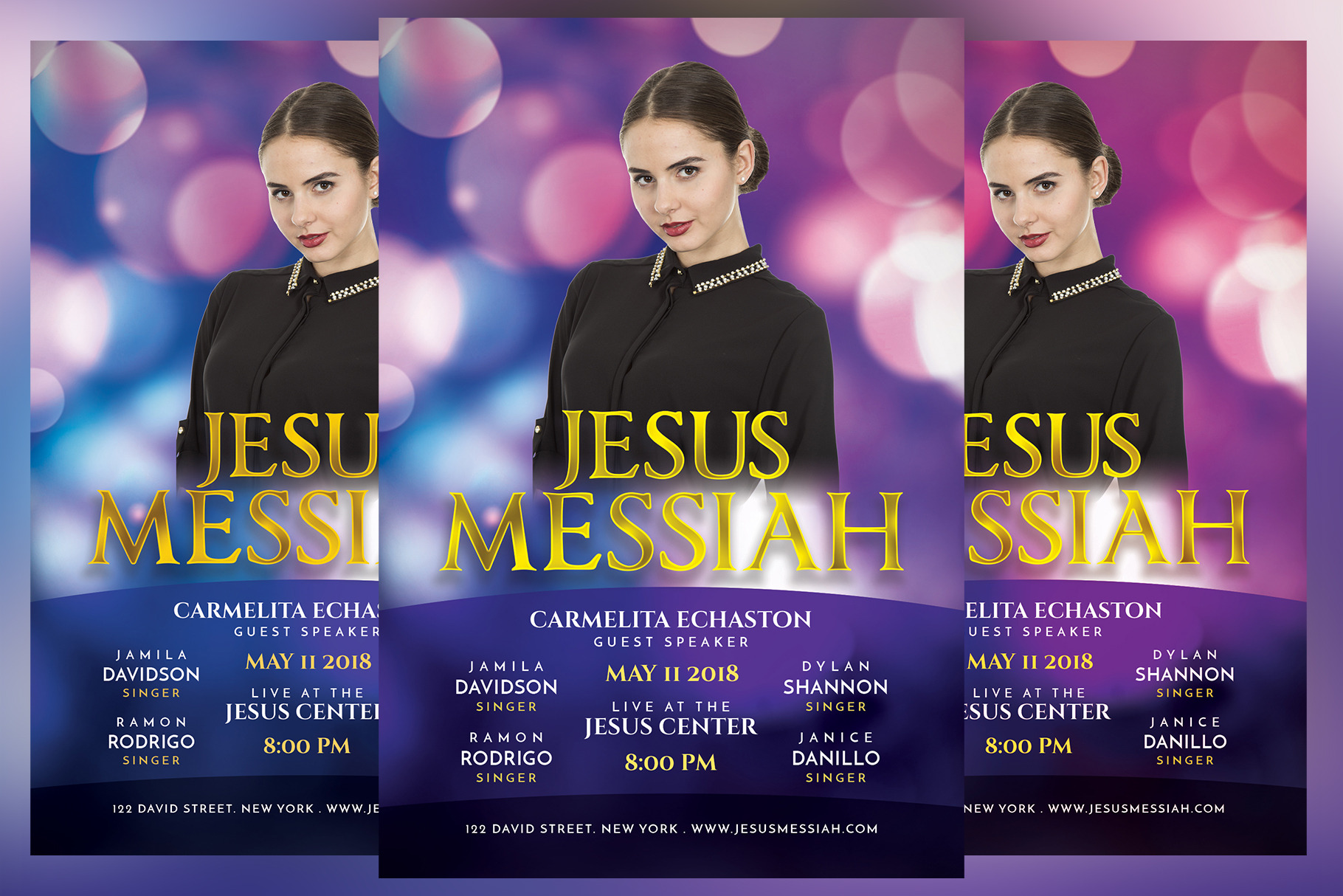 Jesus Messiah Church Event Flyer, a Flyer Template by KiraYamato Design ...