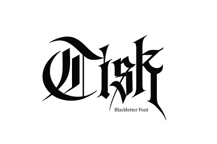 Tisk, a Blackletter Font by Gittype
