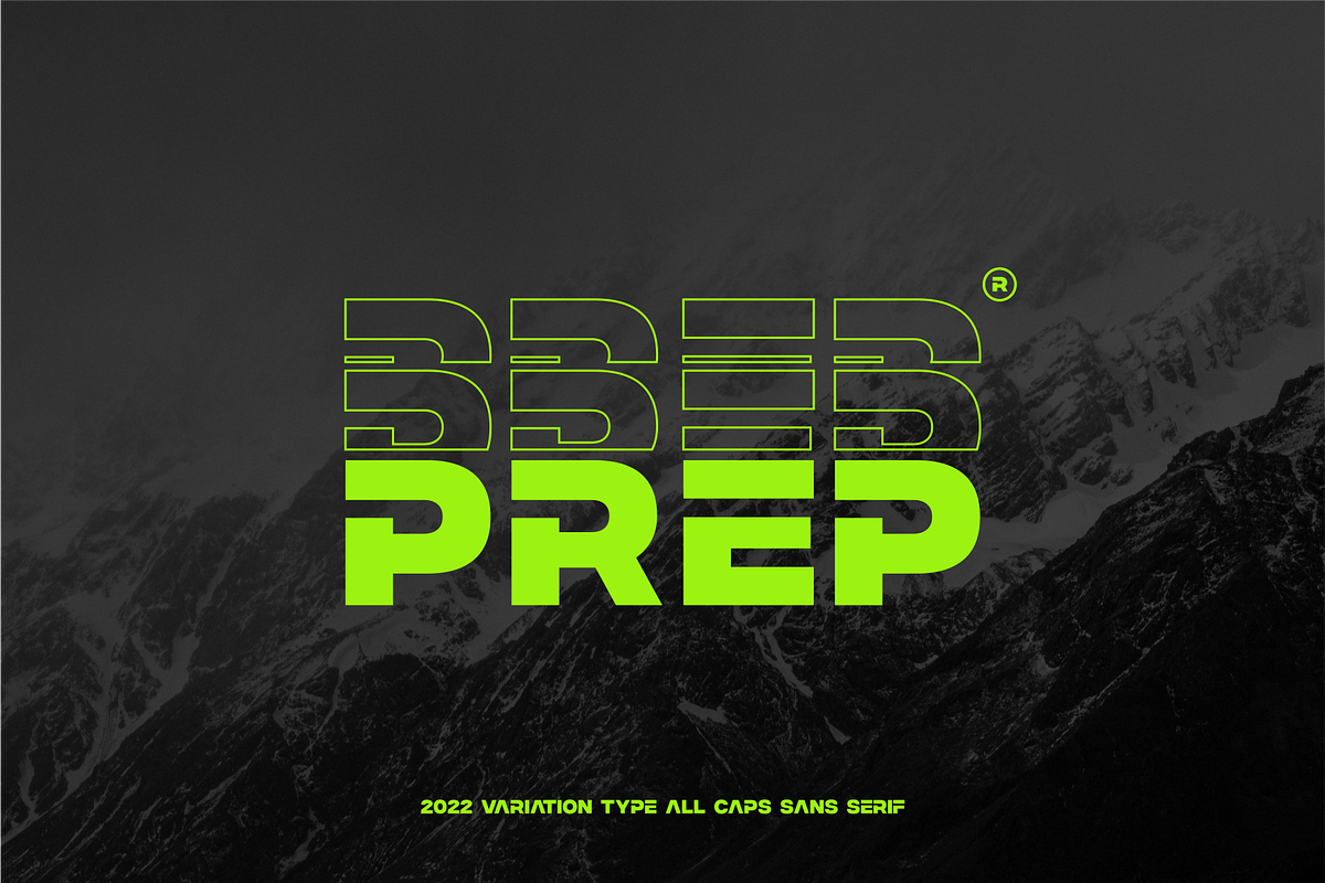 PREP - All Caps font logos, a Sans Serif Font by Vroz Studio (Photo 1 of 8)
