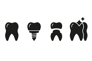 Tooth Care Icons, a Healthcare Illustration by Gentle Studio