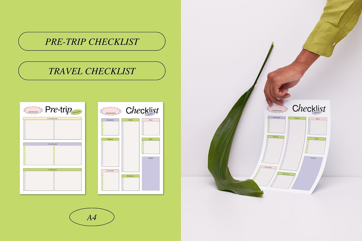 Travel planner templates, a Stationery Template by Veronika Gotovceva (Photo 2 of 6)