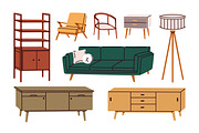 Modern furniture set. Home decor, an Object Illustration by Good Studio (Thumbnail 3 of 7)