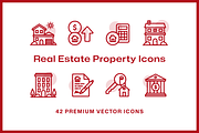 42 Real Estate Icons, an Outline Icon by Furnace (Thumbnail 2 of 3)