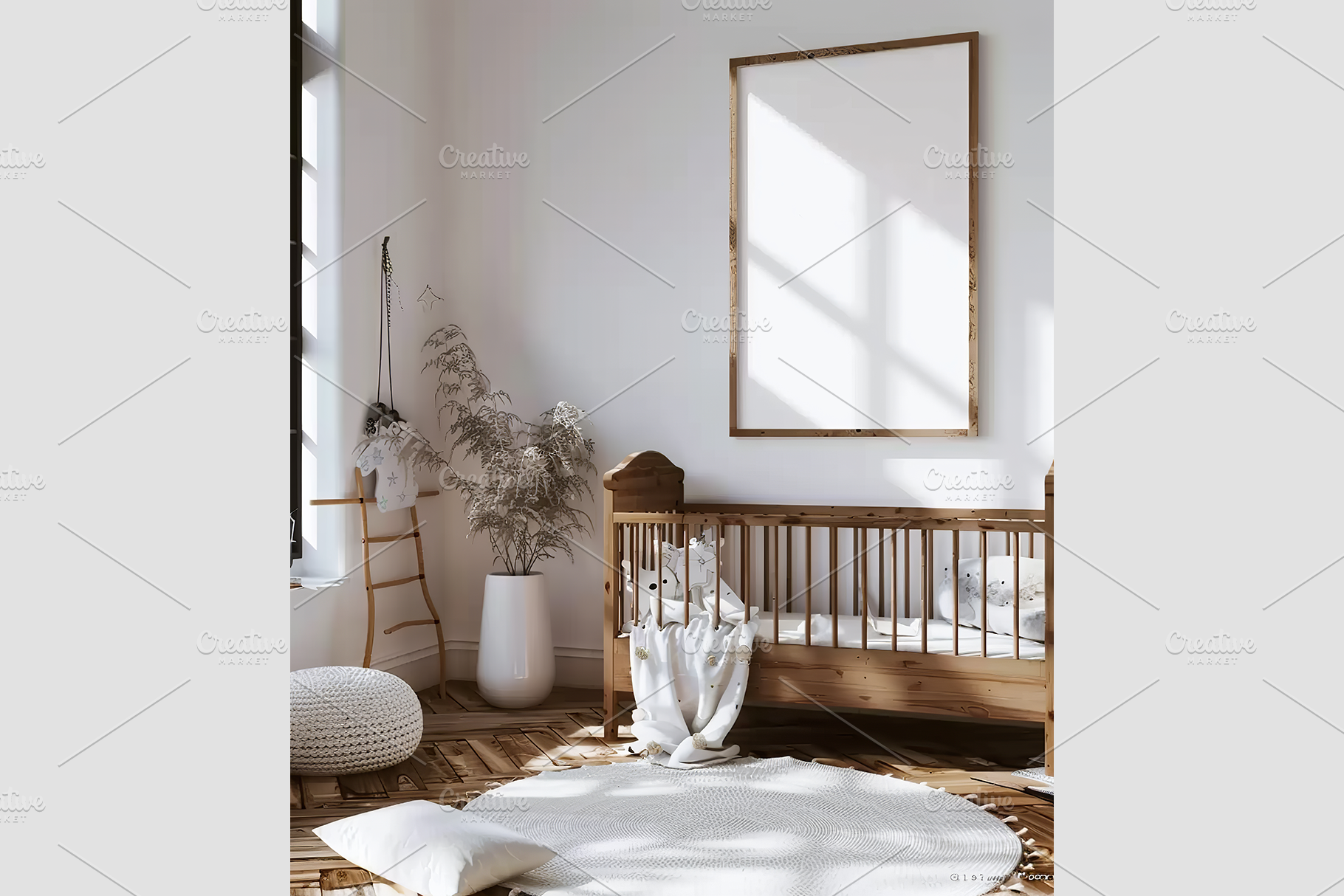 Frame Mockup in Children's Room, an Architecture Photo by GFXCity
