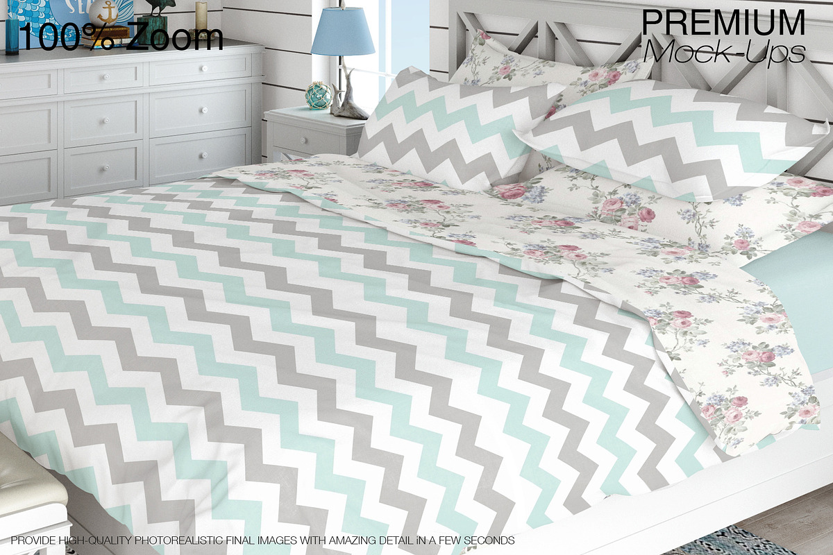 Bedding Mockups Coastal Style, a Product Mockup by mock-ups (Photo 16 of 18)