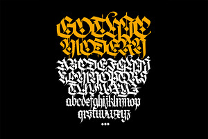 Gothic vector letters