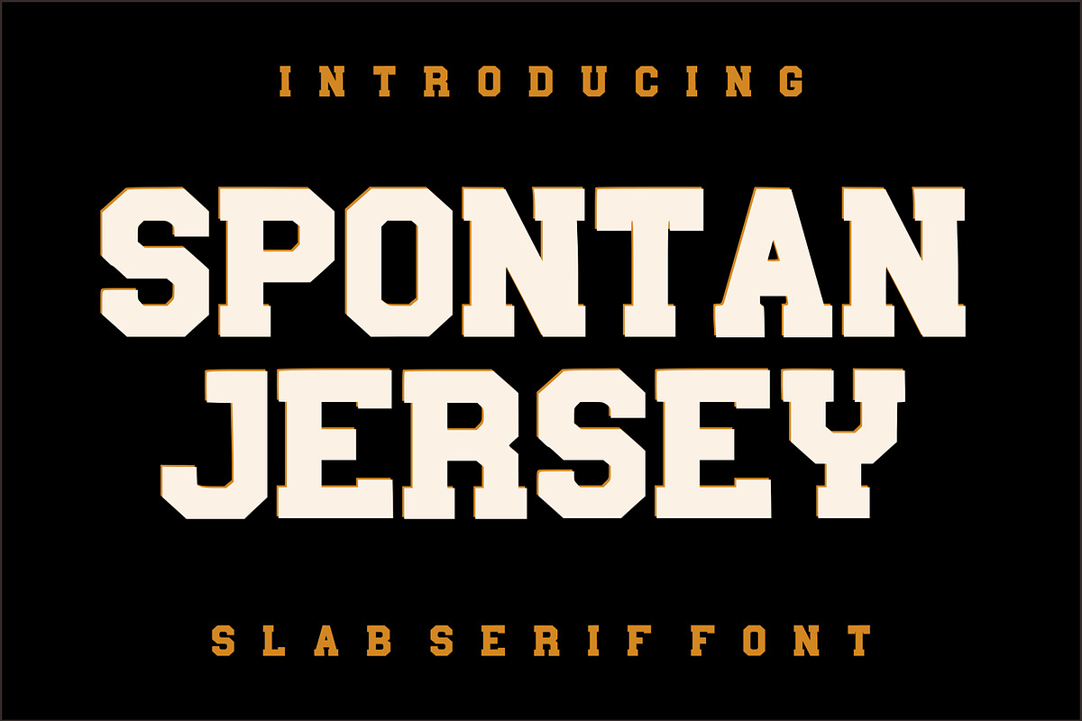 Spontan Jersey - Modern Jersey Font, a Slab Serif Font by Limited.studio (Photo 1 of 6)