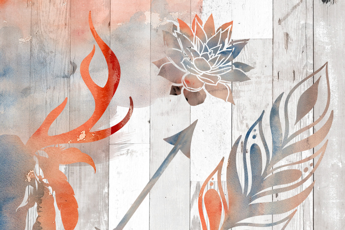 Boho Prairie Sunset Clipart Set, an Animal Illustration by The Dutch ...