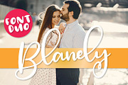 Blanely - A Font Pair Duo, a Script Font by CraftyLittleNodes (Thumbnail 1 of 10)