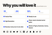 155 Social Media Icons SVG Bundle, a Solid Icon by Design Bits (Thumbnail 5 of 6)