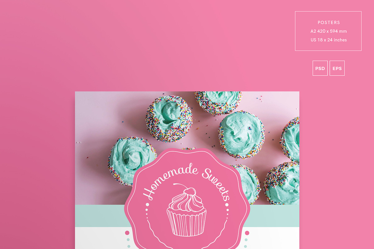 Mega Bundle | Homemade Sweets, a Poster Template by Amber Graphics (Photo 17 of 21)